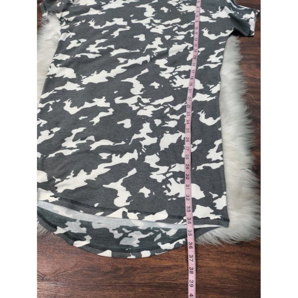 NWT Nally & Millie Short Sleeve Camouflage Print Mini Dress Gray Women's - Picture 6 of 8